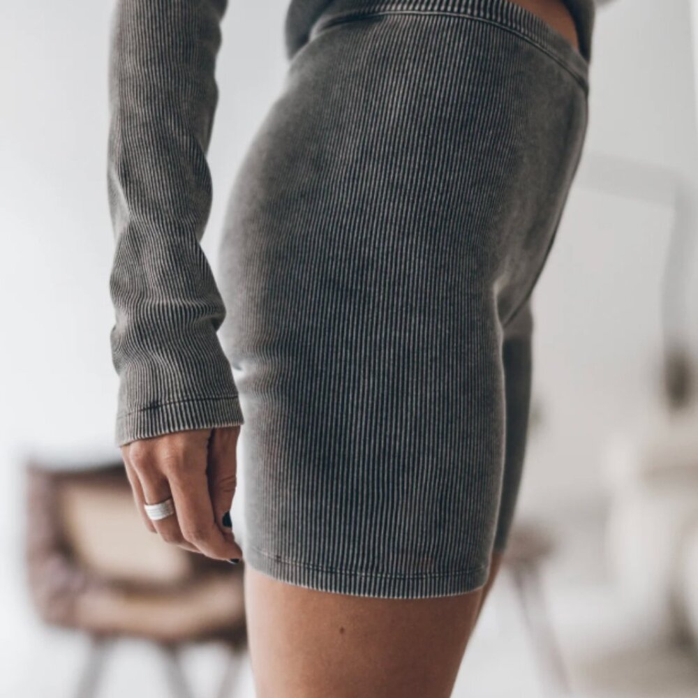 Mikuta The Green Ribbed Biker Shorts NWT